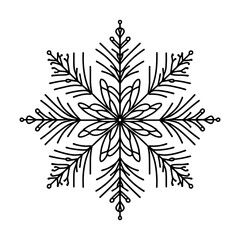 Wall Mural - abstract snowflake. intricate unique snowflake design, perfect for winter and holiday projects