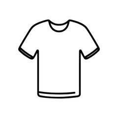 Wall Mural - simple line art vector icon of a t shirt, perfect for representing clothing, fashion, or style