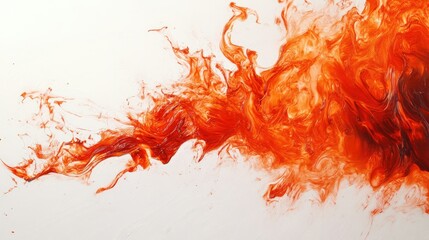 Poster - Abstract Red Swirl on White Background