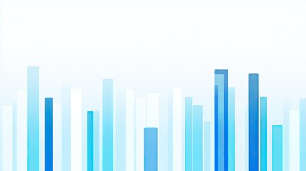 Poster - Blue Gradient Abstract Vertical Bars Background