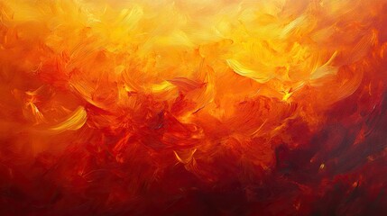 Poster - Vibrant Abstract Warm Colors in Motion