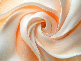 Aufkleber - Abstract swirl pattern of soft, peach-colored fabric with a slight texture.