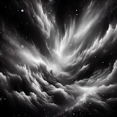 Wall Mural - white dust explosion (dust clouds)