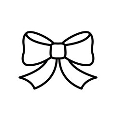 Wall Mural - gift bow line icon, bowtie symbol, editable stroke vector design element