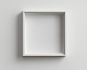 Poster - One empty picture frame on a plain white background, clean lines, centered, soft shadow.