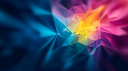 Poster - Vibrant abstract background with colorful geometric shapes creating a dynamic and energetic visual appeal.