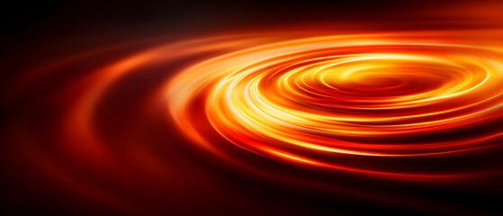 Poster - Abstract glowing swirl on a dark background, evoking warmth and energy.