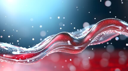 Poster - Futuristic digital background with flowing data lines and glowing nodes ideal for illustrating concepts related to intelligence technological innovation and advanced digital networks
