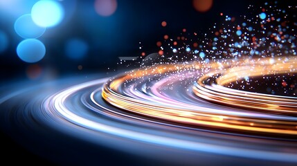 Fototapete - Abstract digital background with lines and points capturing the themes of digital storage education and network systems  Conceptual visualization of technology information and connectivity