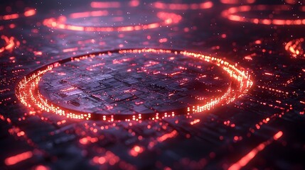 Poster - Swirling Neon Data Vortex A Captivating Fusion of Technology and the Interconnected Nature of Big Data and Digital Landscapes