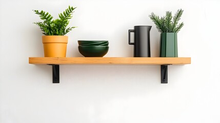 Poster - Elegant and light filled kitchen featuring a sleek bar counter sink and shelves displaying stylish kitchenware creating a harmonious and clean interior design