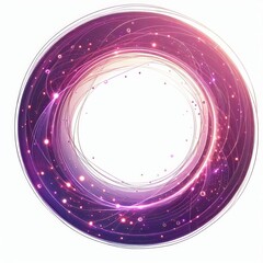 Fototapete - Abstract colorful vector swirl background with bright pink circles and lines