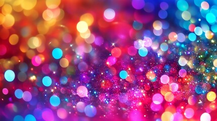 Leinwandbilder - Vibrant Abstract Background of Colorful Bokeh Circles for Festive and Creative Designs : Generative AI