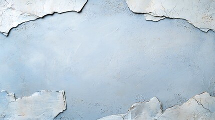 Aufkleber - Textured Blue Concrete with Artistic Cracked Edge Design for Background Uses : Generative AI
