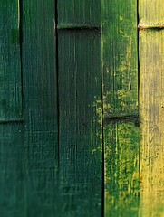 Poster - Rustic Green Wooden Planks with Natural Textures and Weathered Patterns : Generative AI