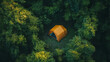 © adynue - top view, camping tent on the mountain