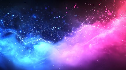 Aufkleber - Mesmerizing Cosmic Colorful Nebula Art with Glittering Stars and Mystical Dreamlike Vivid Background : Generative AI