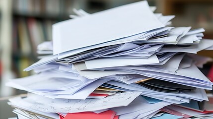 Poster - High Volume of Unsorted Office Documents in a Disorganized Pile : Generative AI