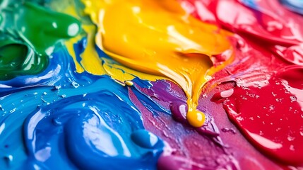 Poster - Vivid Multicolor Paint Splatters in Creative Artistic Abstract Design : Generative AI