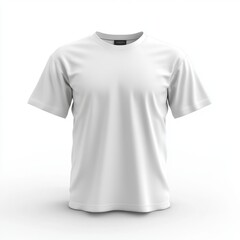 Realistic high quality white tshirt mockup isolated