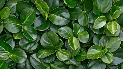 Aufkleber - Lush Green Leaves with Natural Patterns in CloseUp Photography : Generative AI