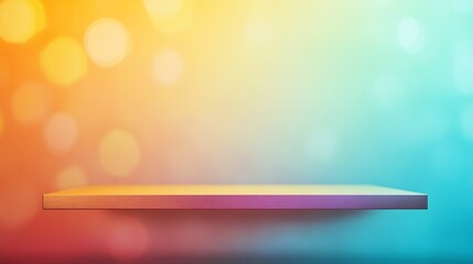 Fototapete - Colorful Gradient Abstract Background with Empty Display Platform for Product Presentation : Generative AI