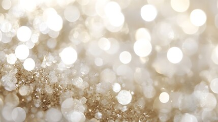 Poster - Elegant Soft White Bokeh Background for Stylish Holiday Cards and Decorative Themes : Generative AI