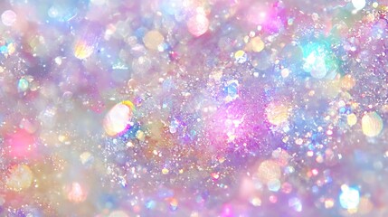 Poster - Pastel Glitter Sparkly Background with Soft Bokeh for Dreamy Art Projects : Generative AI
