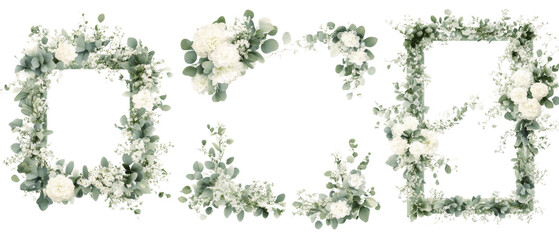 Poster - Elegant Floral Frames with Soft Botanical Accents. png
