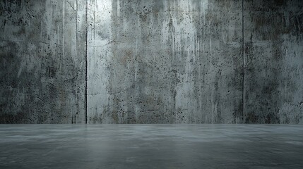 Aufkleber - Industrial Gray Concrete Wall and Floor Texture Background for Design and Branding Projects : Generative AI