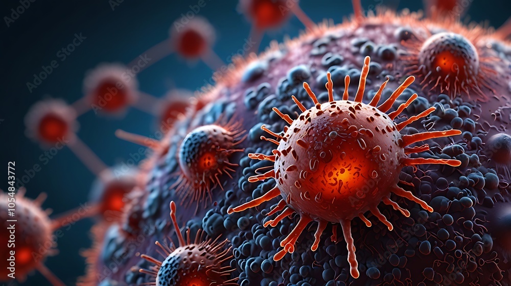 Microscopic view of antibiotic-resistant bacteria with mutations ...