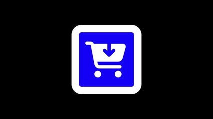 Poster - Add to shopping cart icon. Buy more in market. Trolly symbol.