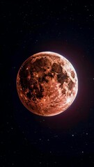 Wall Mural - a lunar eclipse in the night sky