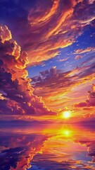 Wall Mural - The Beauty of the Sunset Sky