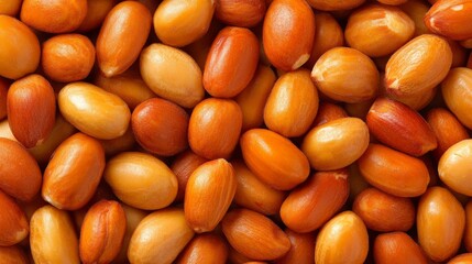 Closeup of pile of peanuts, showcasing their texture, earthy tones, and nutritional value