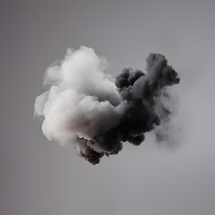 smoke powder explosion air background shape black