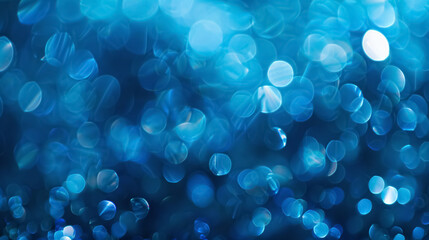 Wall Mural - abstract blue defocused bokeh background.