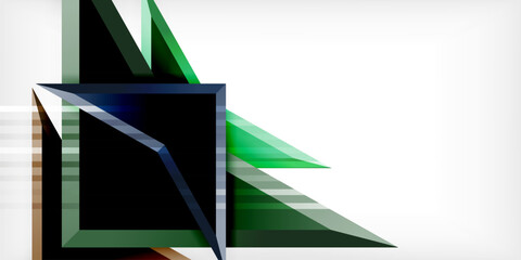 Poster - Abstract background color triangles and arrows composition. Vector Illustration For Wallpaper, Banner, Background, Card, Book Illustration, landing page