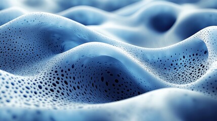 Aufkleber - Detailed close-up of textured blue surface resembling flowing waves in an abstract, artistic design