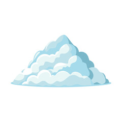 Pile of snow isolated flat vector illustration on white background