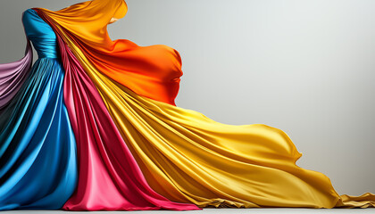 Wall Mural - Presentation fashion design wallpaper with large blank space for text. Generative AI.	