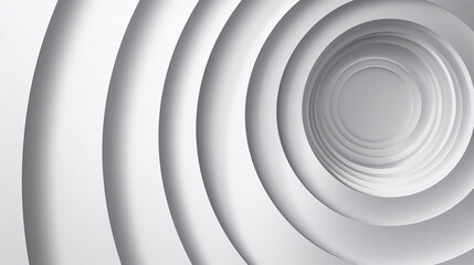 Poster - Abstract paper circle design with a silver background texture.
