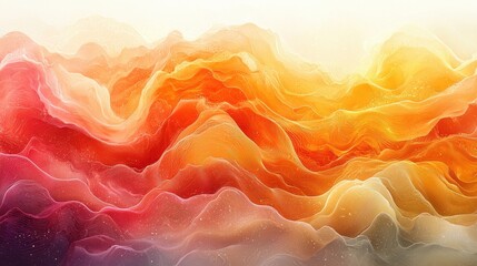 Poster - Abstract flowing patterns with vibrant warm tones create a serene backdrop for creative projects and design inspirations