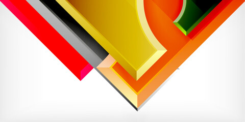 Aufkleber - Square, arrow shapes with round elements Vector Illustration For Wallpaper, Banner, Background, Card, Book Illustration, landing page
