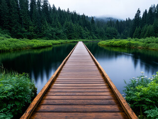 Serene Long Exposure of Tranquil River Scene