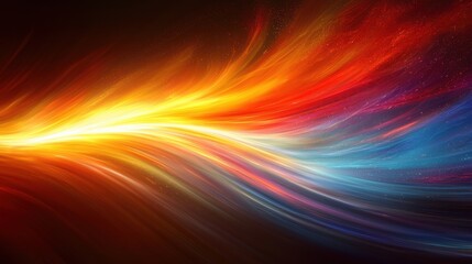 Poster - Vibrant swirls of color blend seamlessly in a mesmerizing display of light and movement