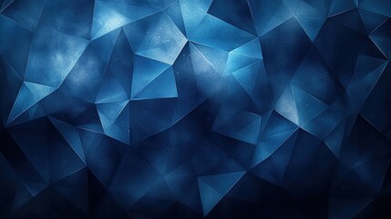 Poster - abstract geometric shapes in varying shades of blue create a dynamic texture for modern digital back