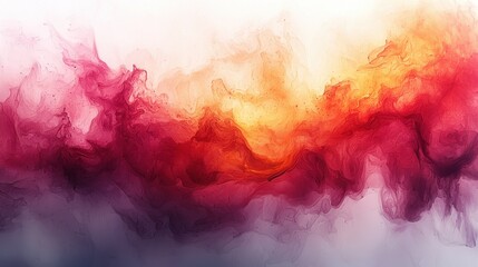 Poster - Abstract blend of vibrant colors showcasing reds, oranges, and hints of purple, creating a stunning visual effect