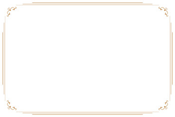 Wall Mural - elements of ornate vintage frames. border gold on white classic calligraphy swirls, corner element. 