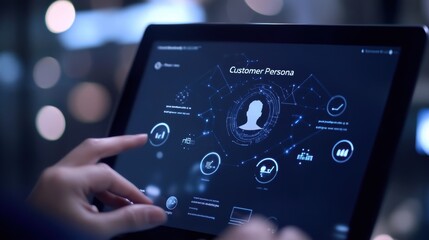 Poster - exploring customer personas a closeup insight on target audience analysis via tablet technology